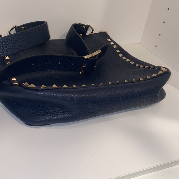Valentino Navy studded shoulder bag - Picture 5 of 7